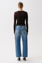 Lexi Star Studded Mid Rise Bowed Straight Jean