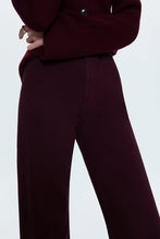 Penny Claret High Rise Wide Leg Jean