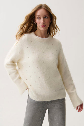 Luna Embellished Crew Neck Sweater