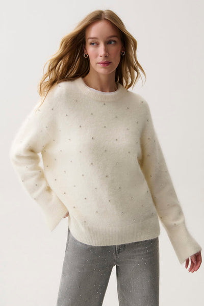 Luna Embellished Crew Neck Sweater