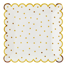 Gold Dot Paper Plate 8pk