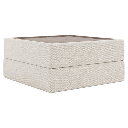 Vista Wood Top Ottoman