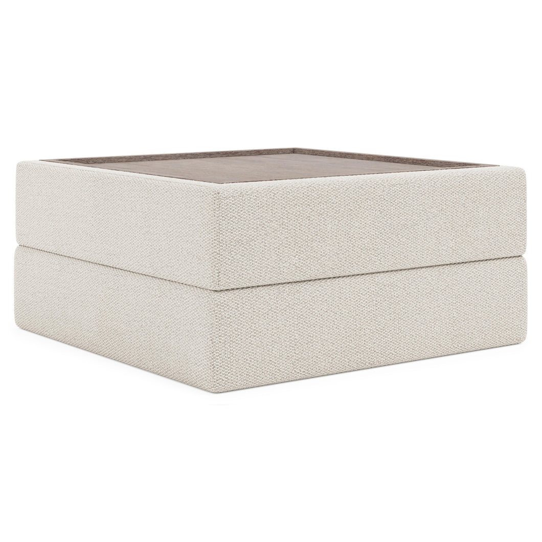 Vista Wood Top Ottoman