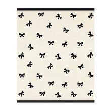 Ivory Black Bow Throw