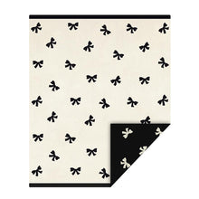 Ivory Black Bow Throw