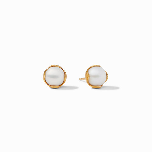 Penelope Pearl Gold Stud-Small