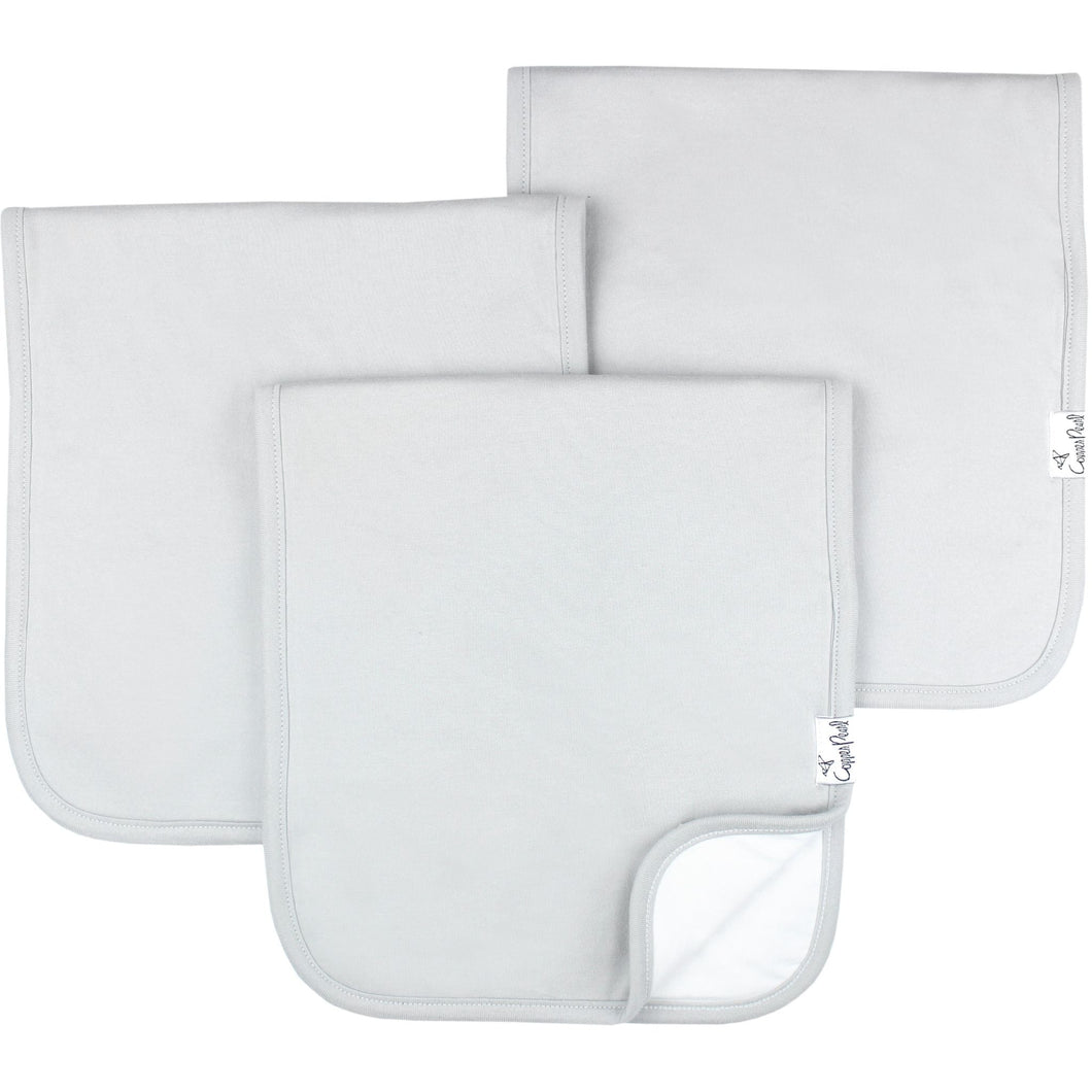 Gray Basics Burp Cloth Set 3pk