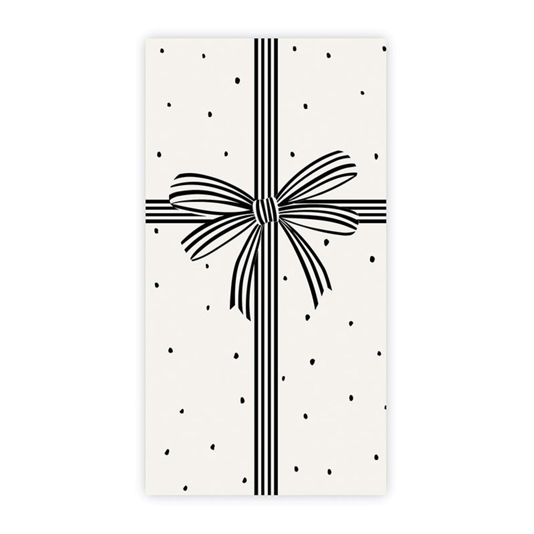 Black Bow Guest Napkin 20pk