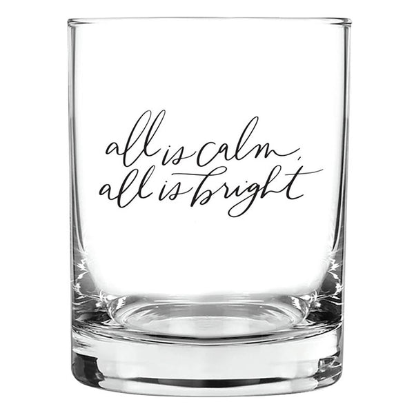 All is Calm DOF Rocks Glass