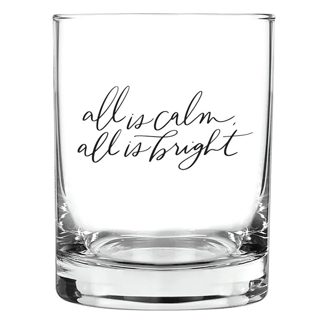 All is Calm DOF Rocks Glass