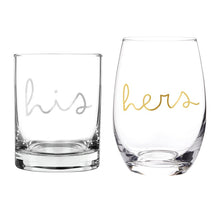 His and Hers DOF and Wine Glass Set