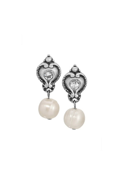 Pearl Dangle Silver Stud Earring