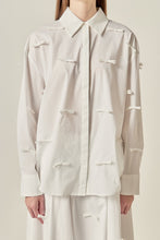 Bow Detailed Drop Shoulder Shirt