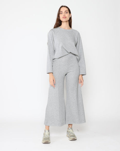 Scuba Cropped Wide Leg Pant