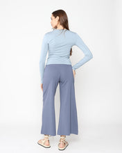 Ponte Knit Cropped Wide Leg Pant