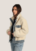 Sawyer Shearling Denim Trim Jacket