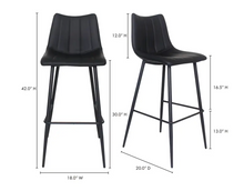 ALIBI BAR STOOL, BLACK