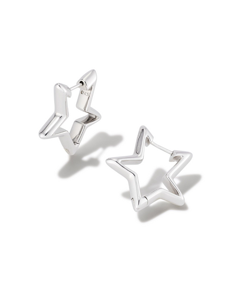 STAR SILVER HUGGIE EARRING