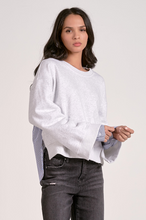 Long Sleeve Mixed Media Top