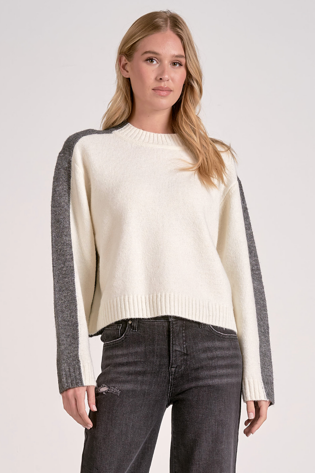 Colorblock Crewneck Sweater