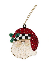 Holiday Beaded Santa Ornament