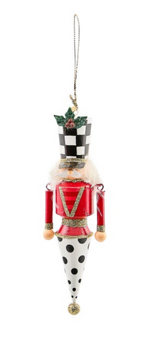 Check it Out Black Tin Nutcracker Ornament