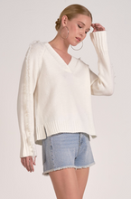 V Neck Fray Sweater