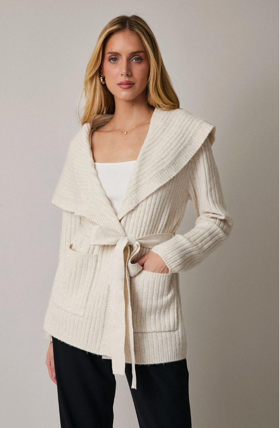 Long Sleeve Wrap Sweater Cardigan