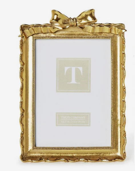 Gold Accent Bow 5x7 Frame