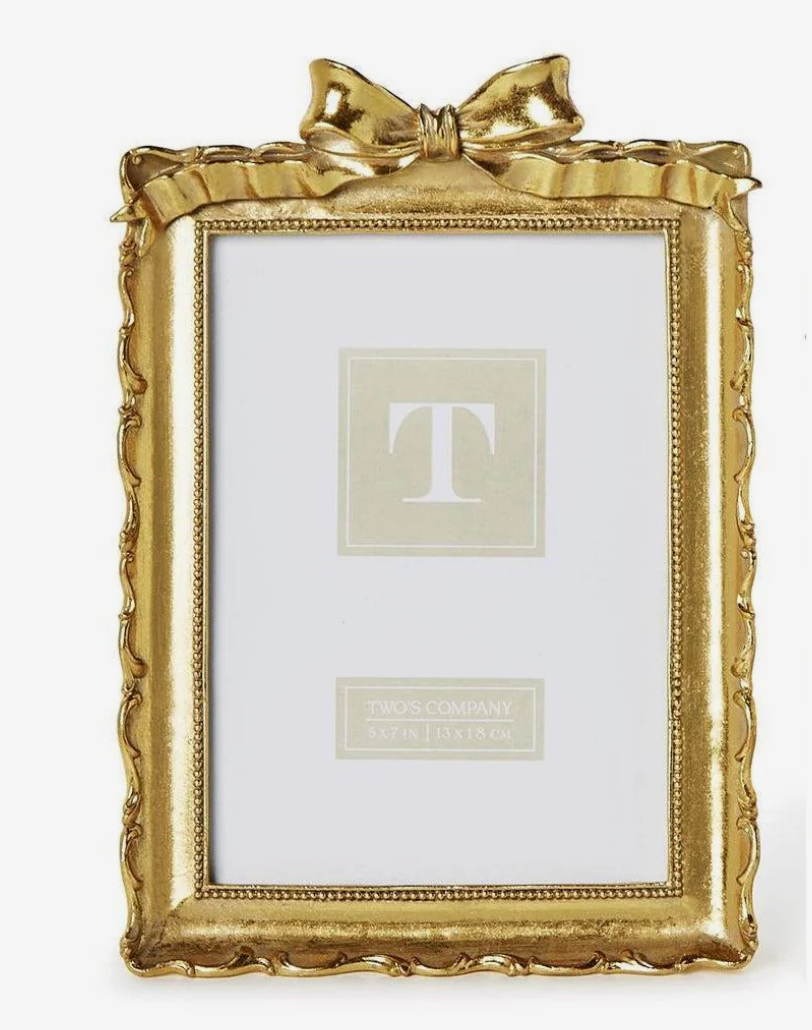 Gold Accent Bow 5x7 Frame