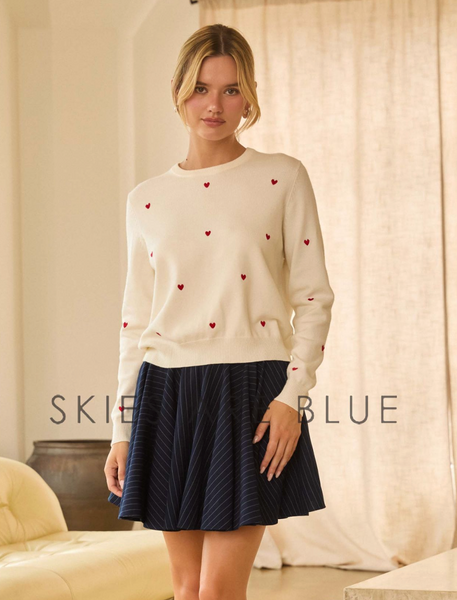 Heart Embroidery Sweater