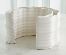 Crescent Vase-Matte White, Large