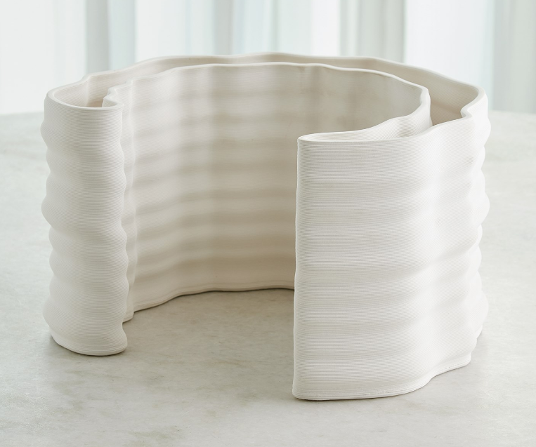 Crescent Vase-Matte White, Large