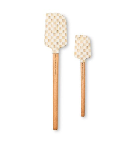 Mocha Check Spatulas, Set of 2