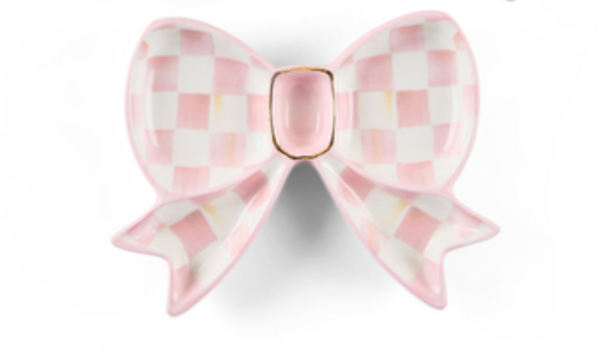 Rosy Check Bow Trinket Dish-Small