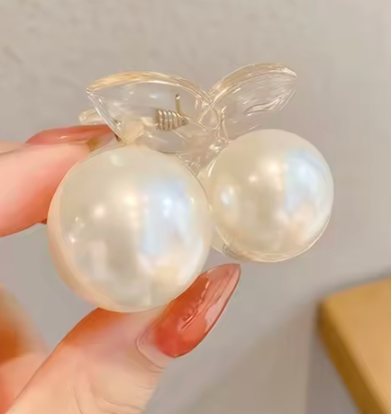 Pearl Cherry Hair Clip