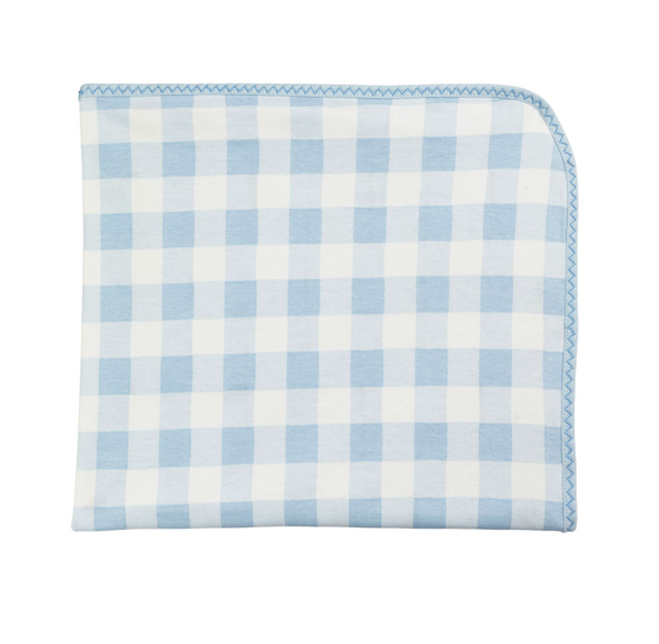 Blue Gingham Arrival Blanket