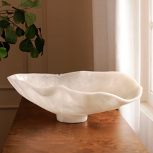 Resin Alabaster Large Oval Bowl