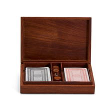 Wood Crafted Playing Card/Dice Game Set