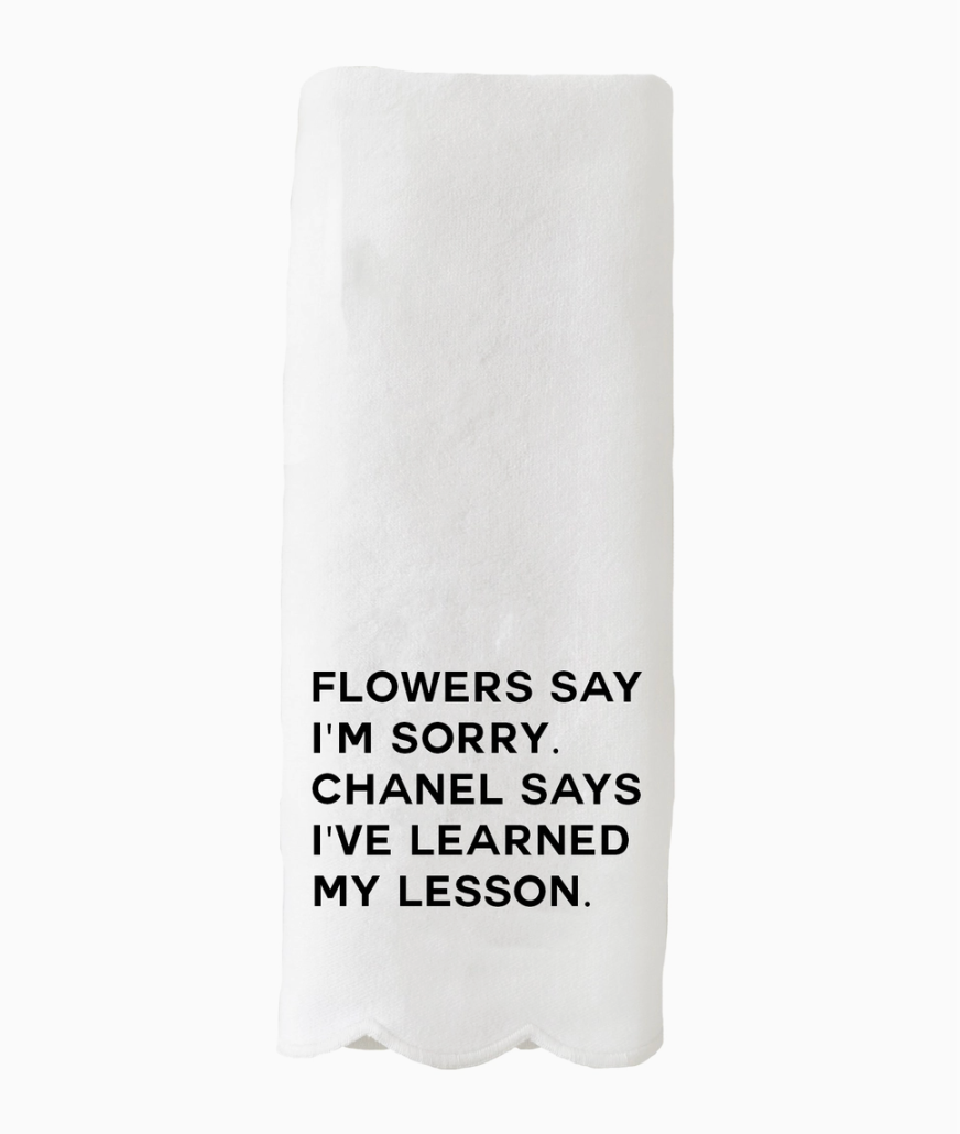 Flowers Say I'm Sorry Towel