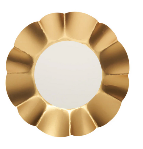 Appetizer/Dessert Bowl Gold/White 8pk