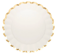 Charger Plate Gold/White 8pk