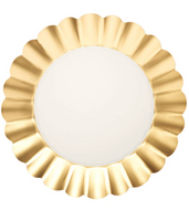 Dinner Plate Gold/White 8pk