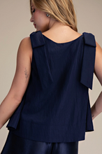 Scoop Neck Bow Shoulder Top