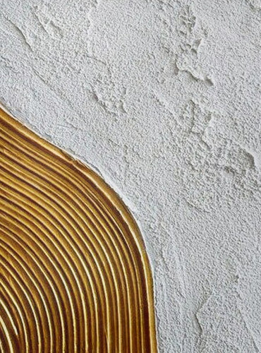 Gold Arch Textured White Wall Art 40x60