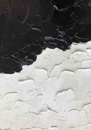 Black and White Vertical Textured Abstract Wall Art 50x72