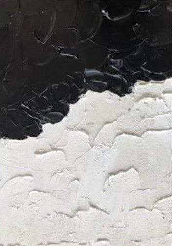 Black and White Vertical Textured Abstract Wall Art 50x72