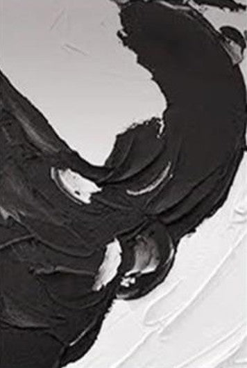 Black and White Wave Abstract Wall Art 50x72