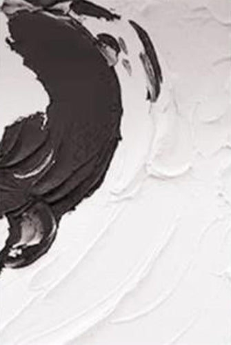 Black and White Abstract Wall Art 50x72