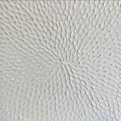 White Textured Petal Wall Art 54x54